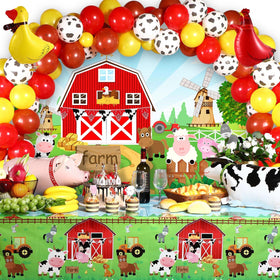 Tatuo farm animals backdrop banner for party photos and barn vibes
