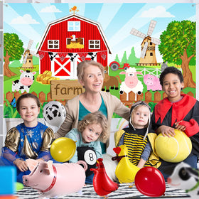 Tatuo photo background farmyard scene suitable for birthdays and baby showers