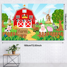 Tatuo red balloons pack provides bold accents for a farm party