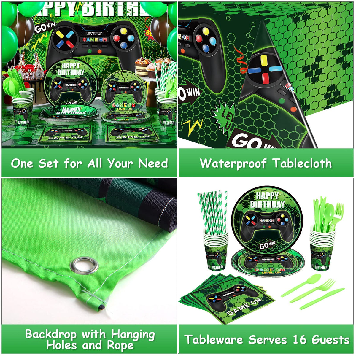 Tatuo video game balloons creating a lively gaming atmosphere