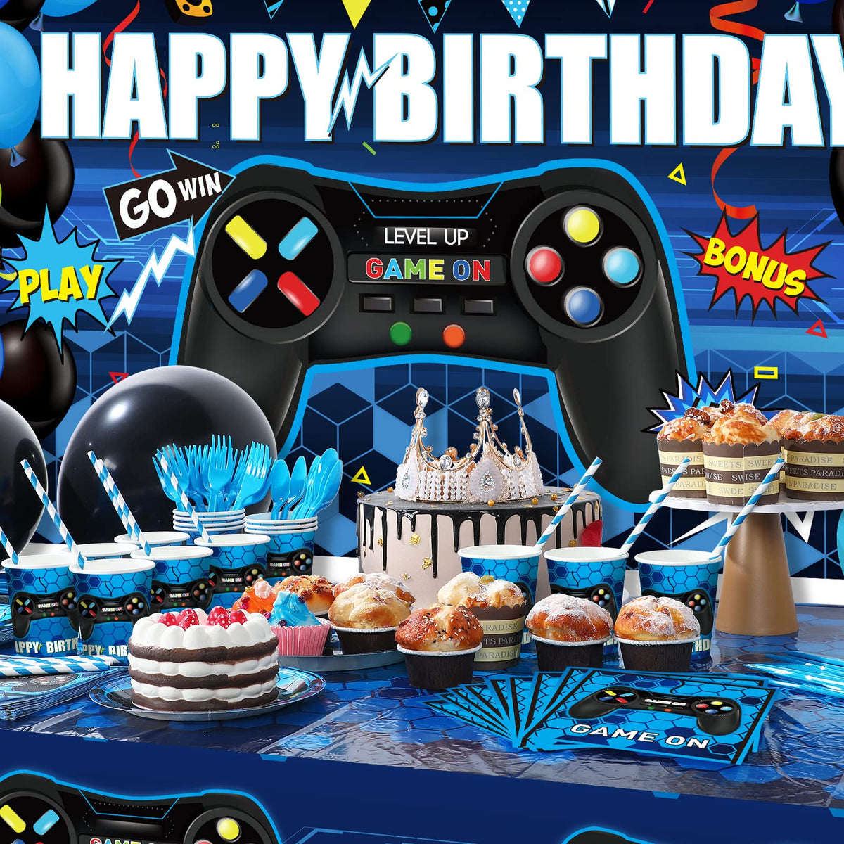 Tatuo video game dessert plates seven-inch with vibrant designs