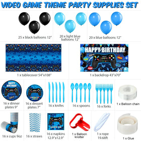 Tatuo video game tablecloth adds color and protection to party tables
