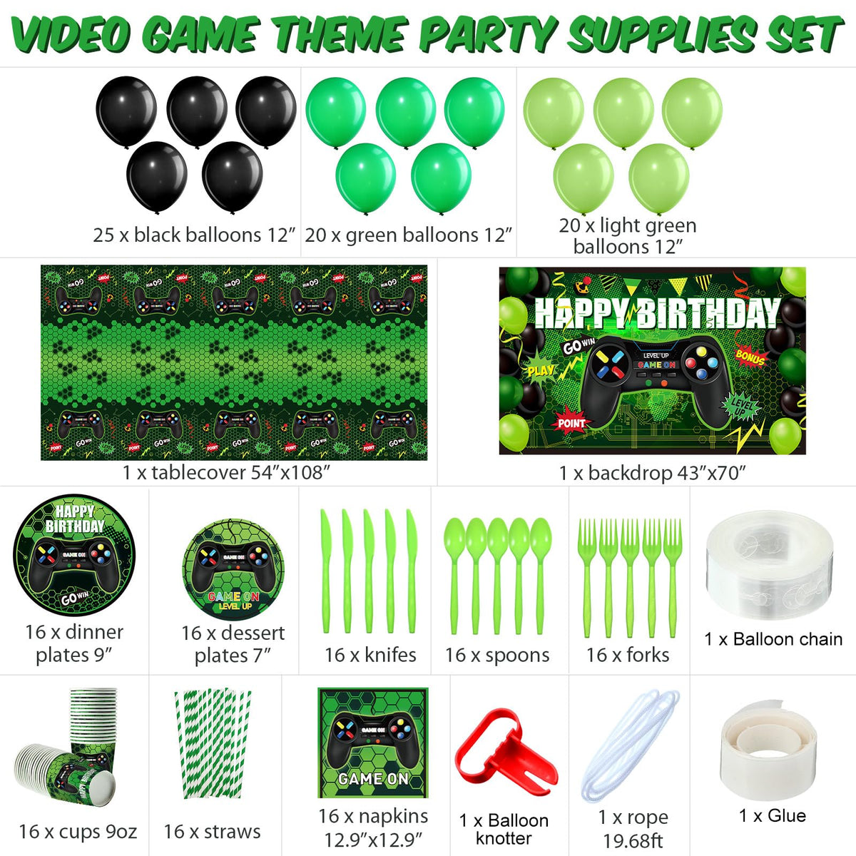 Tatuo video game tablecloth adding festive color and protection