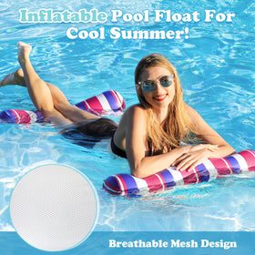 Tavaleu pool floats 2-pack lounge-chair for sun-soaked comfort by the water.