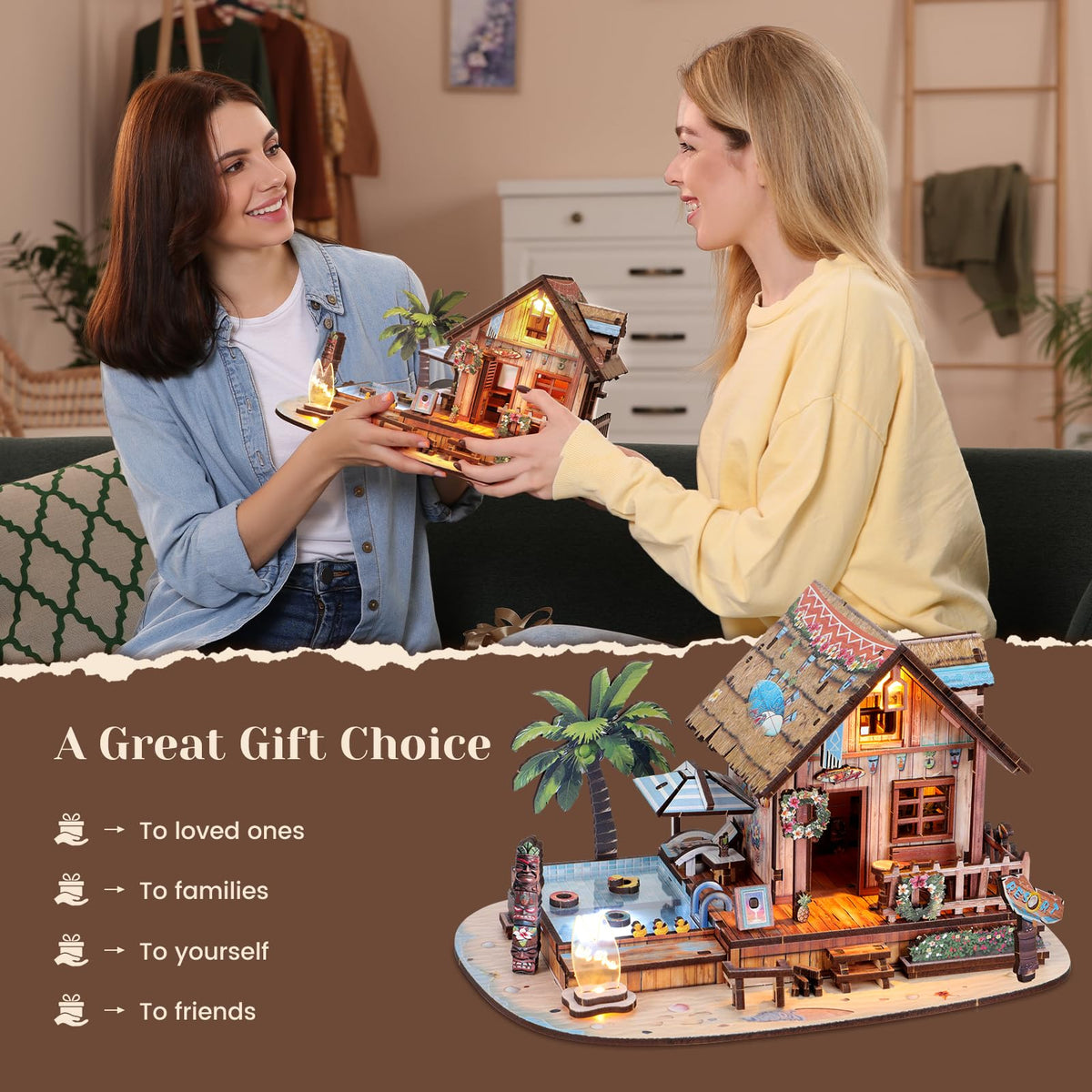Tawd villa puzzle completed as an attractive home decor showpiece.
