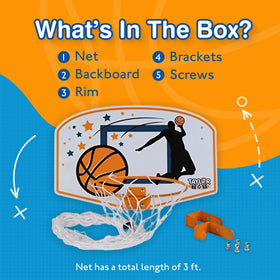 Taylor Toy hanging laundry basket adds sporty charm to kids' playroom.