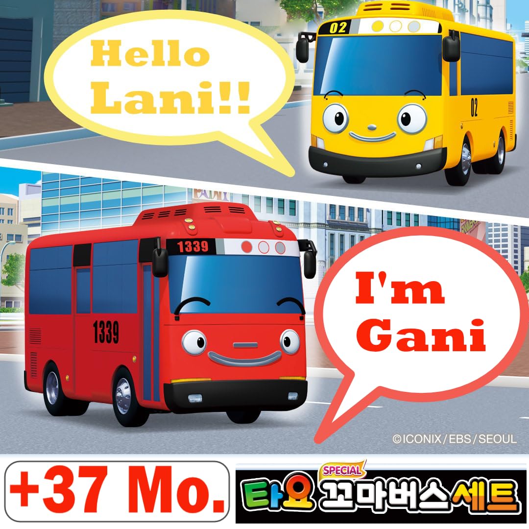 Tayo characters figures featuring Tayo, Lani, Rogi, and Gani for storytelling