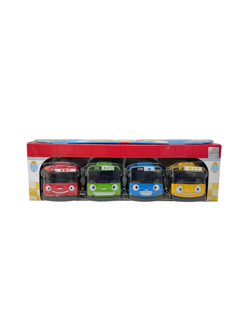 Tayo the Little Bus 120 front view with four figures for imaginative play.