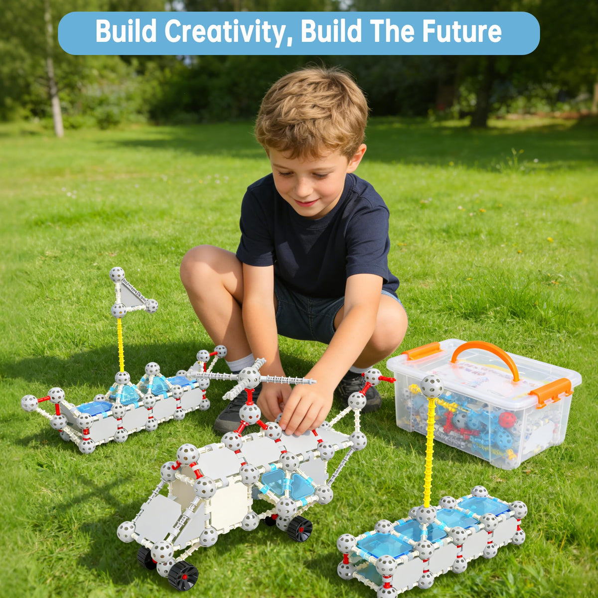 Includes a Tazakure educational manual guiding building challenges