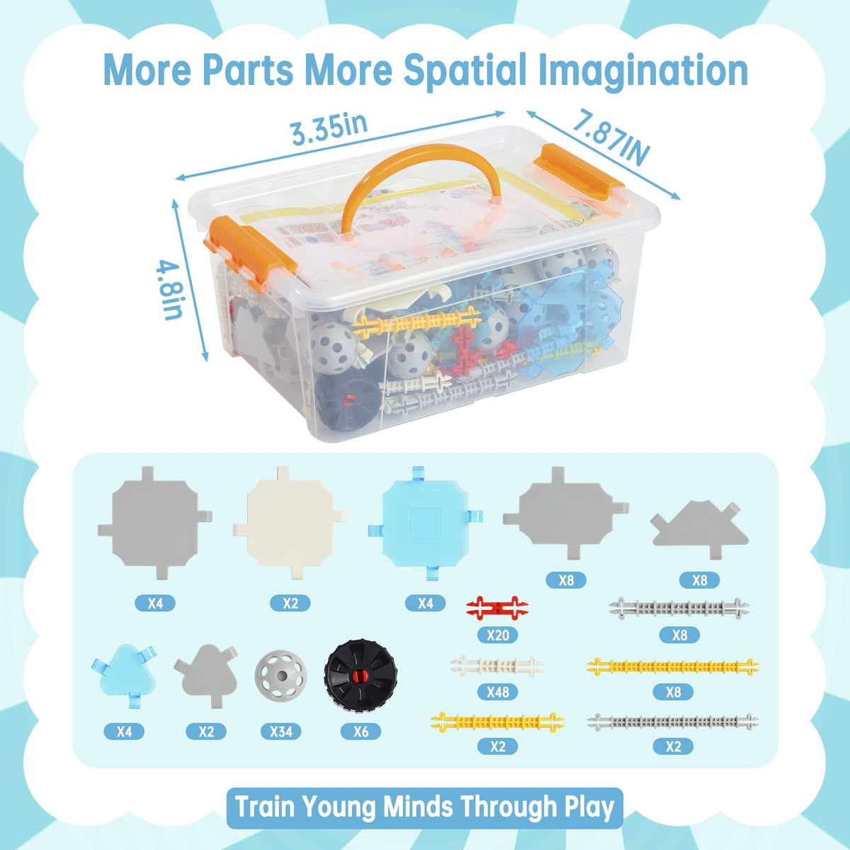 Tazakure storage box keeping blocks neatly organized after play
