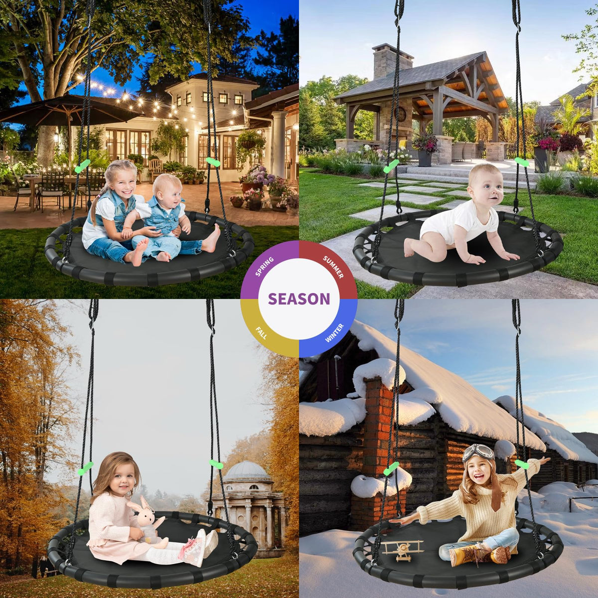 TBMLC saucer swing simple to install on trees or frames