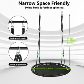 TBMLC saucer swing large seat supports multiple users outdoors