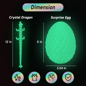 TBOLINE bendable crystal dragon offers tactile fidget fun