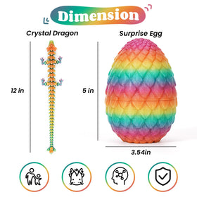TBOLINE bendable crystal dragon toy designed for tactile play.