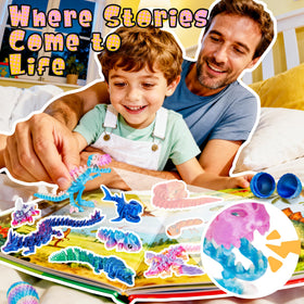 TBOLINE dragon egg opening reveals poseable parent and baby figures for interactive play.