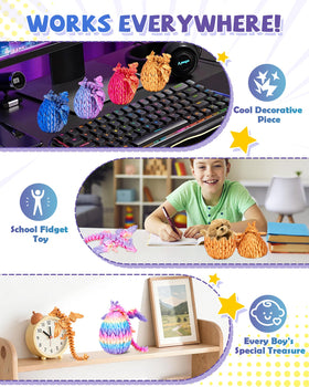 TBOLINE eco-friendly PLA dragons highlight safe, sustainable kids' toys.