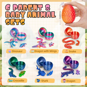 TBOLINE six-set wiglets with mini animals inside for creative world-building.