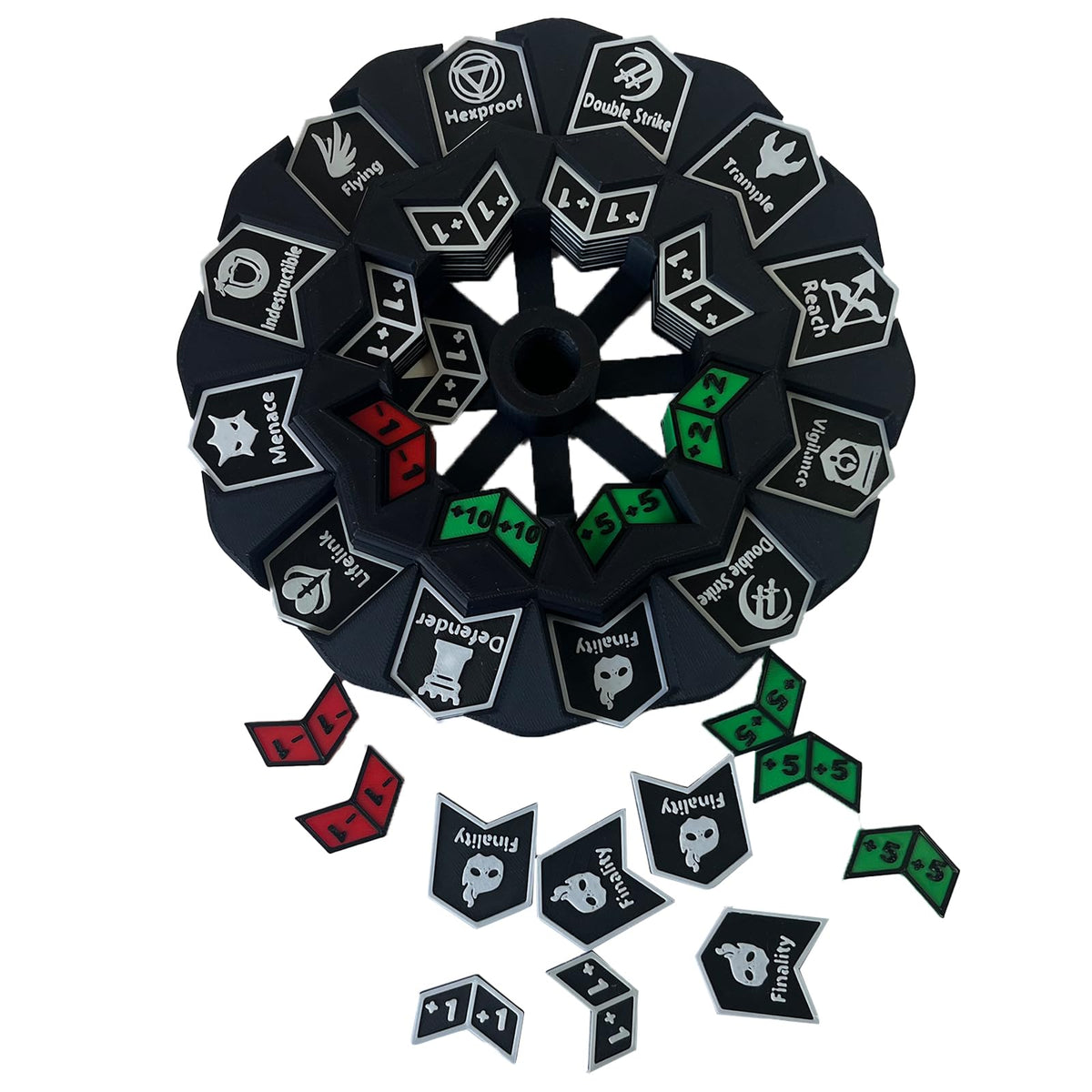 TCGADVN MTG 123-piece counter set arranged for versatile formats