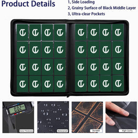 TCGCARDIUM 1660+ Pockets zipper closure seals out dust for daily use.