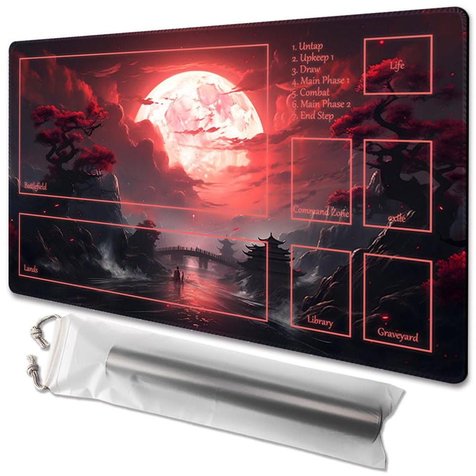 TCGMAT MTG Playmat 24x14 inch for spacious play and clear card tracking.