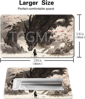 TCGMAT playmat with non-slip backing keeps cards in place during intense matches.