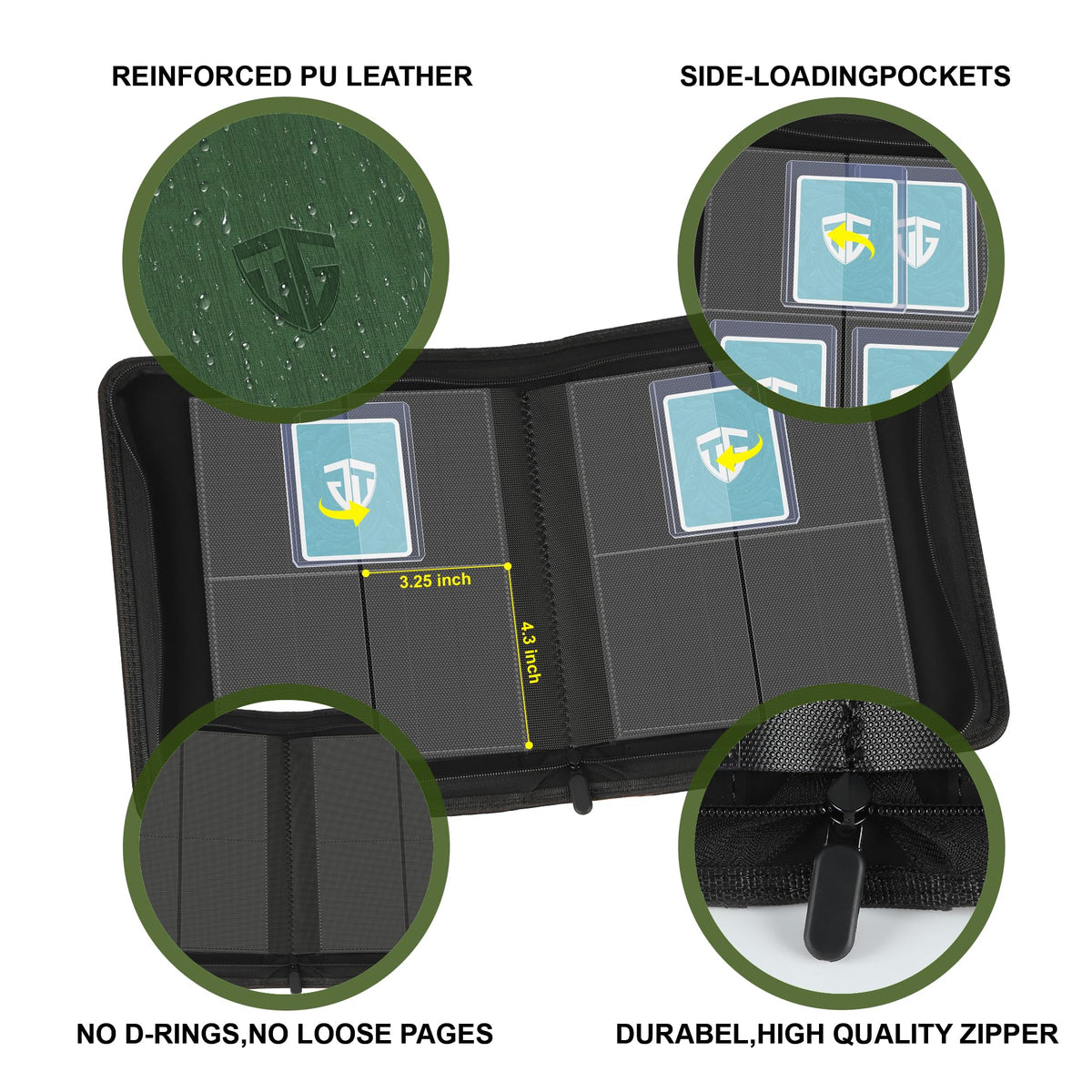 4-pocket top loader pages for double protection and easy viewing