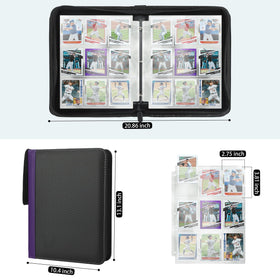 TCGUARD interior pages with 9-pocket sleeves for safe MTG and Yu-Gi-Oh cards.