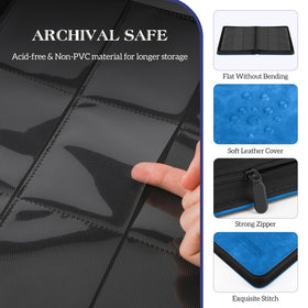 TCGUARD binder side-loading pockets for safe card removal during trades.