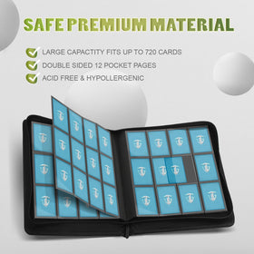 TCGUARD side-loading pocket open view for easy access without dropping cards.
