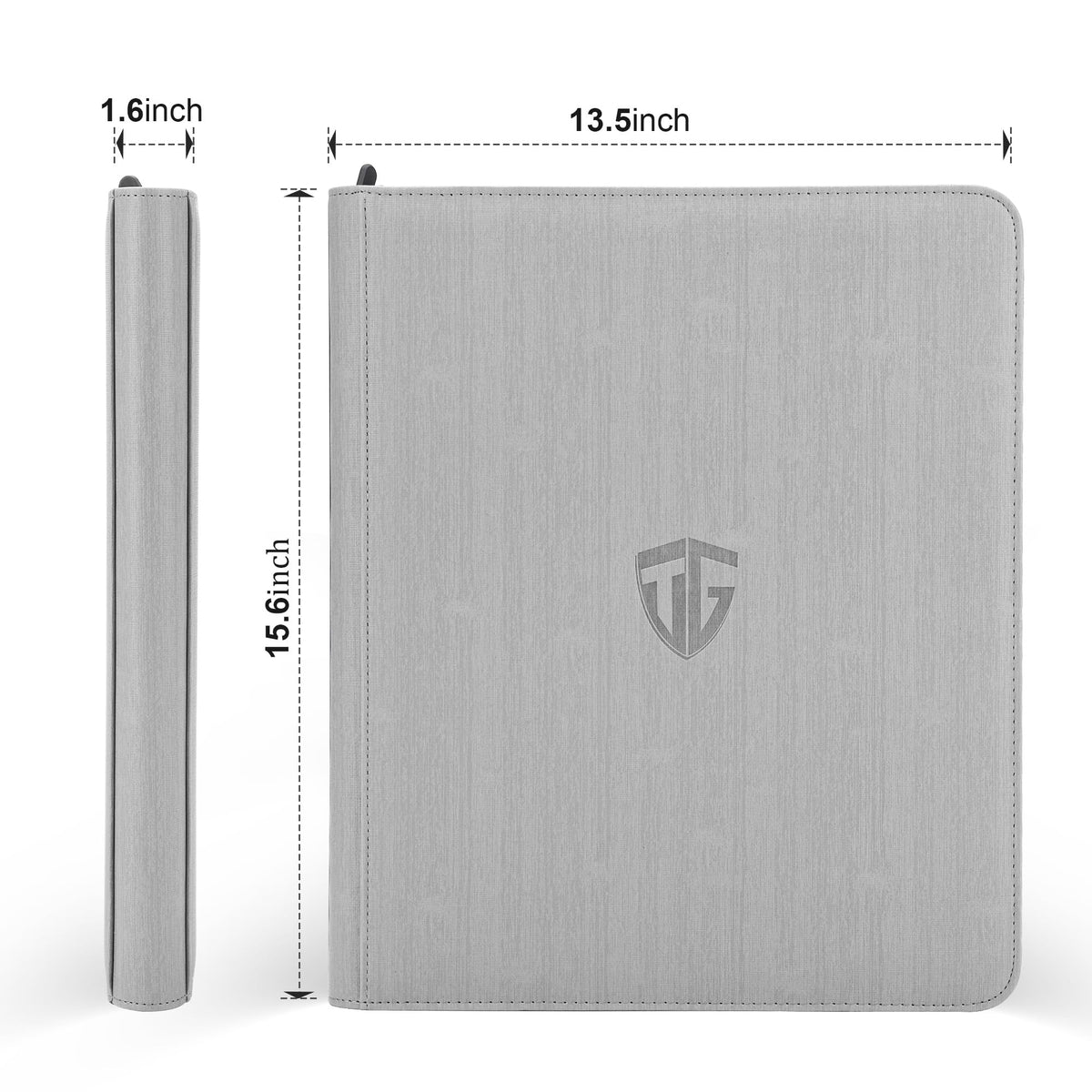 TCGUARD binder holds 216 cards in 3x4 toploaders for organization.