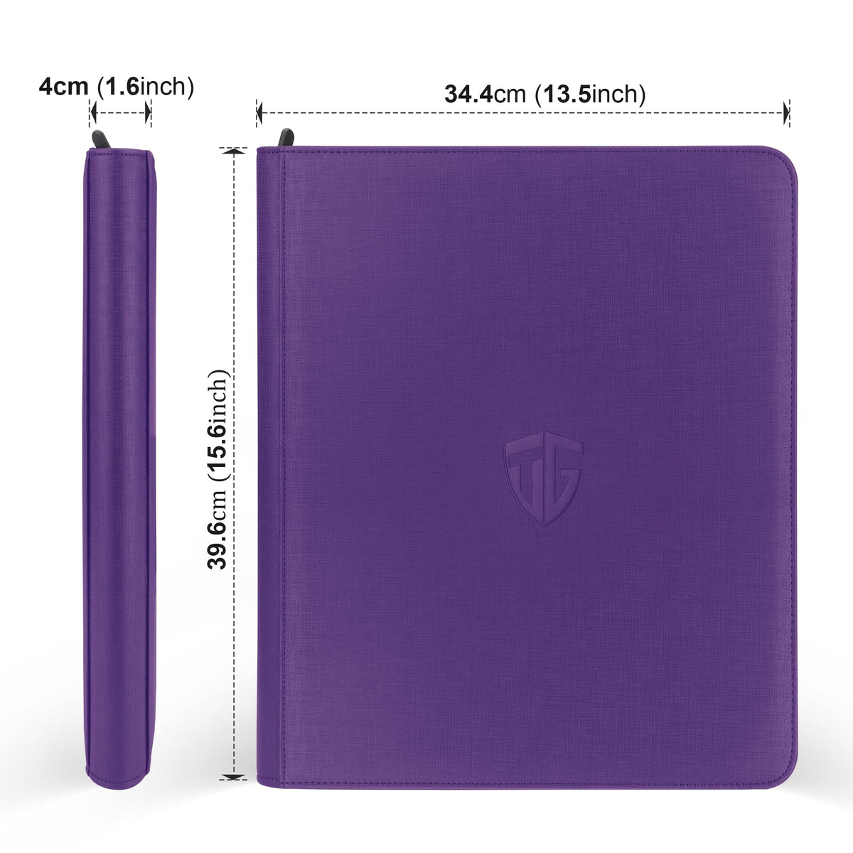 TCGUARD Toploader Binder interior with acid-free sleeves protects cards.