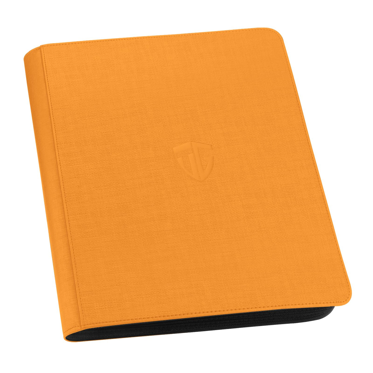 TCGUARD top-loader binder orange cover with 216-card capacity for organized collections.