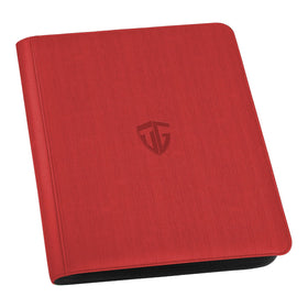 TCGUARD Toploader Binder red front view with shield design for secure card storage