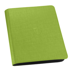 TCGUARD Toploader Binder opened to show shield design for easy browsing.
