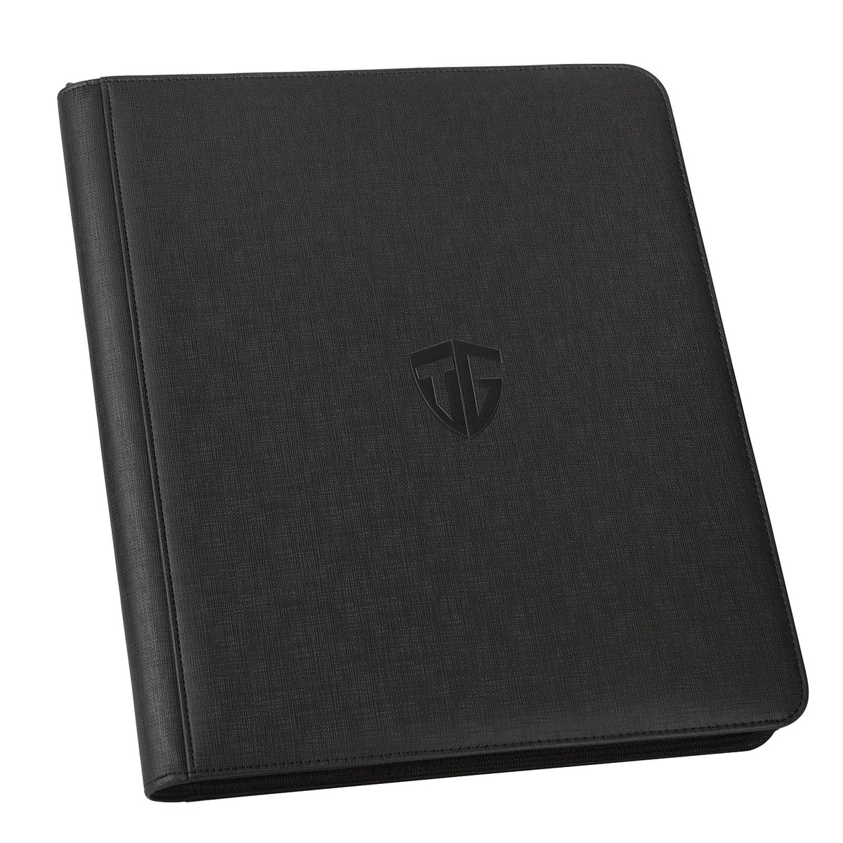 TCGUARD Toploader Binder front view with shield design for premium protection