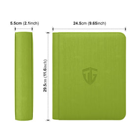 TCGUARD Toploader Binder textured PU leather cover for premium feel and longevity.