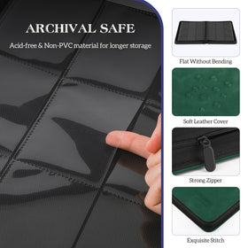 TCGUARD binder clear pockets display cards clearly while protecting them