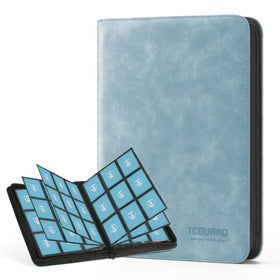 TCGUARD Sky Blue binder front cover highlights logo and premium feel for display.