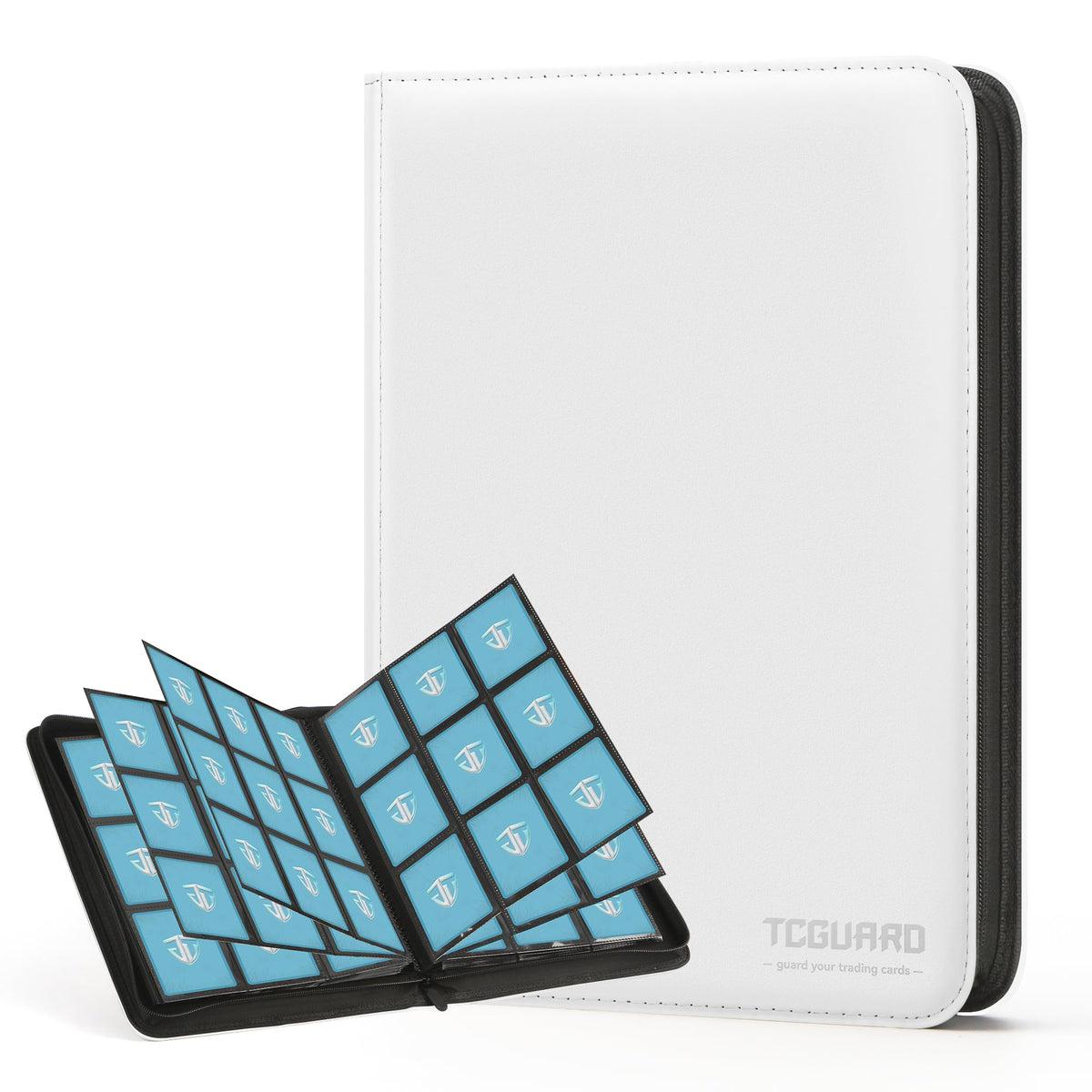 TCGUARD trading card binder front cover shows durable construction for collectors.