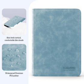 TCGUARD interior pockets visible with 540-card capacity on clear pages.