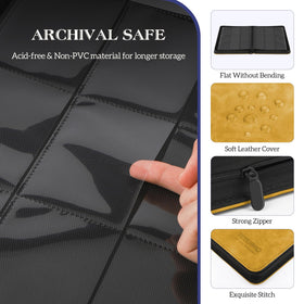 TCGUARD yellow inside pocket layout reveals easy access and organized display for quick trades