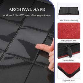 TCGUARD binder zipper closure protecting cards while traveling.