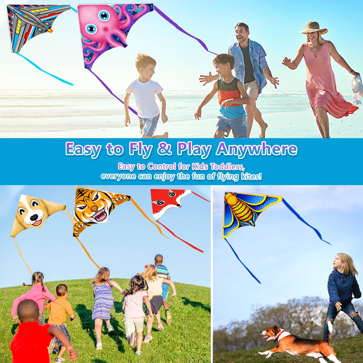 Tcvents 20-pack mini-kites with 10 patterns for colorful, engaging play
