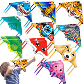 Tcvents mini finger launcher kite close-up showing colorful pattern for indoor or outdoor play