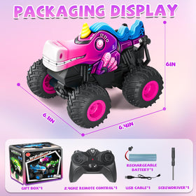 Tcvents remote control monster truck for kids, 2.4GHz, interference-free racing.