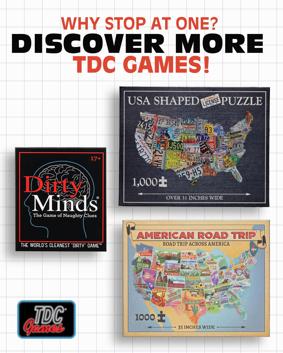 TDC Games US Map Puzzle highlights landmarks close-up sparking travel conversations