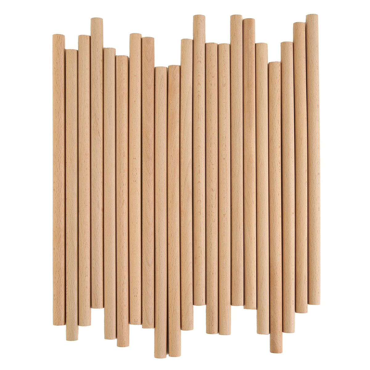 TDOCK rhythm sticks, 12-inch natural, 60-piece set for classroom rhythm practice