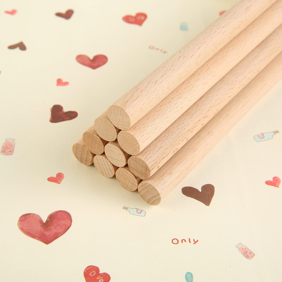 TDOCK rhythm sticks natural finish, ideal for coordinated activities