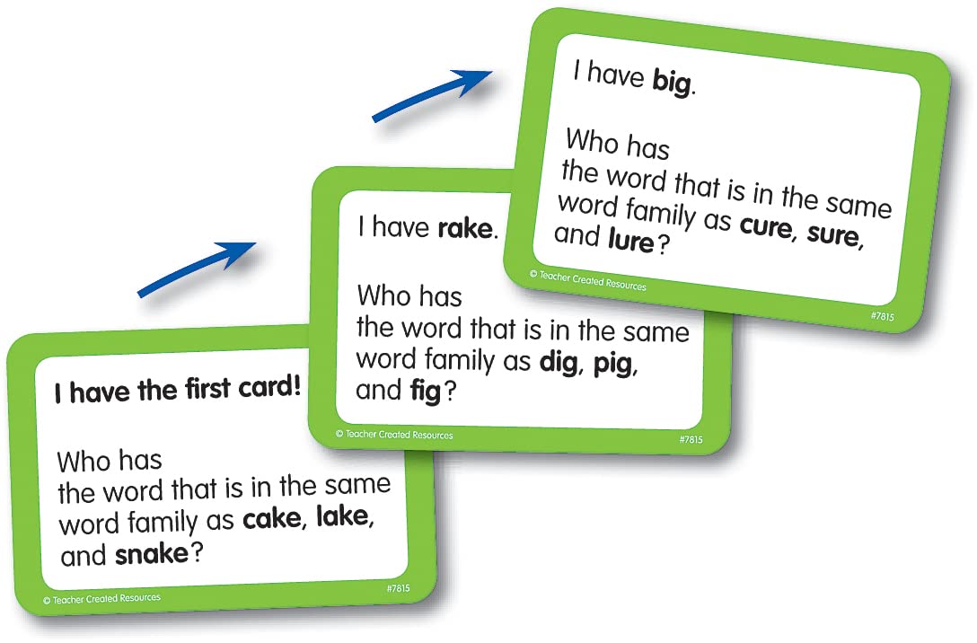 Teacher Created Resources I Have Have Who Has game cards in hand promoting collaboration