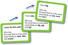 Teacher Created Resources I Have Have Who Has game cards in hand promoting collaboration